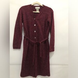 Monroe & Main Burgundy Long Cardigan / Sweater Size S